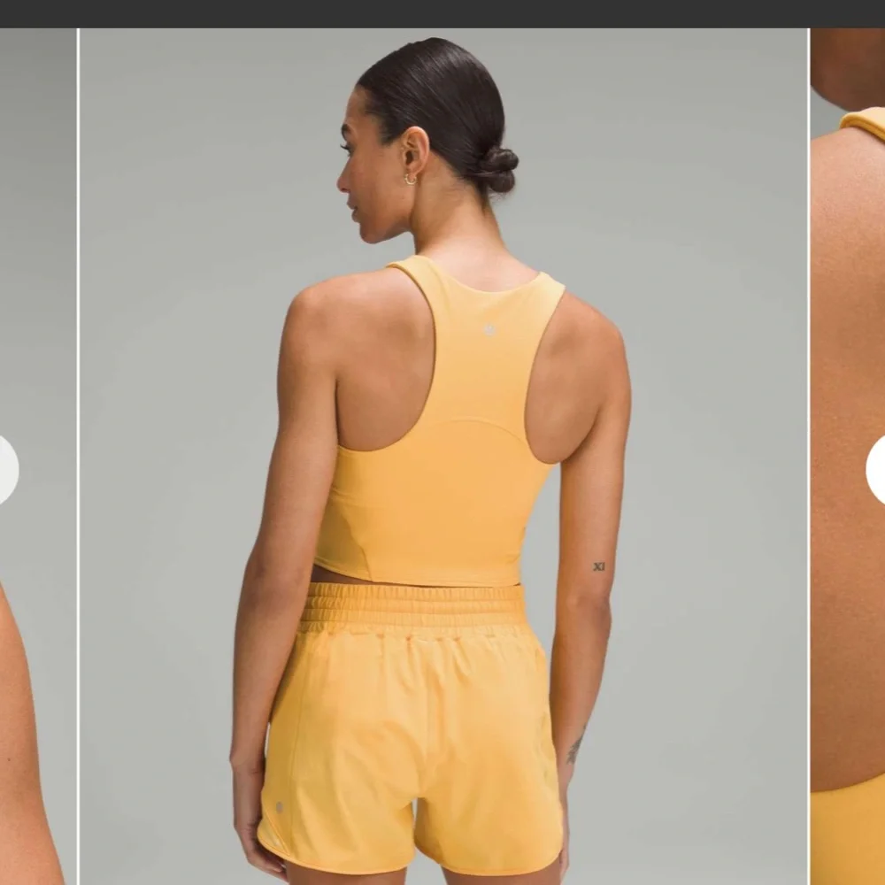 Lululemon Wunder Train Racerback Tank Built-in Bra Size 4 Small Mango Dream - Picture 3 of 7